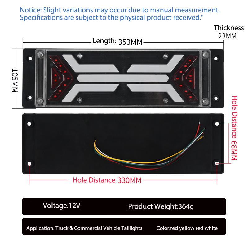 Truck 12V Flowing LED Tail Light YN-TLC67