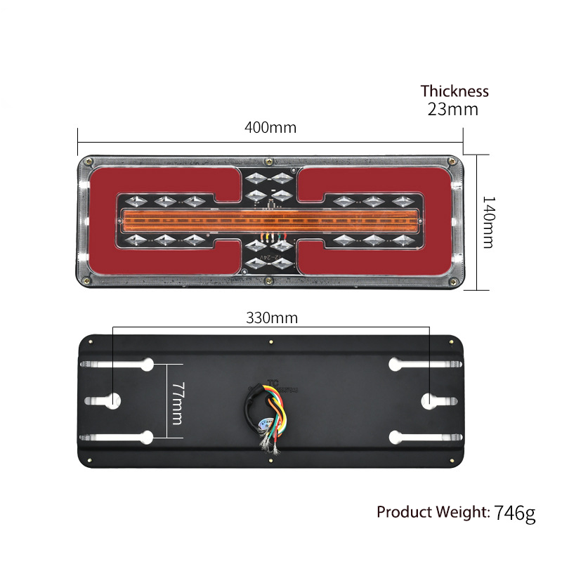 24V Flowing Truck Tail Light YN-TLC79