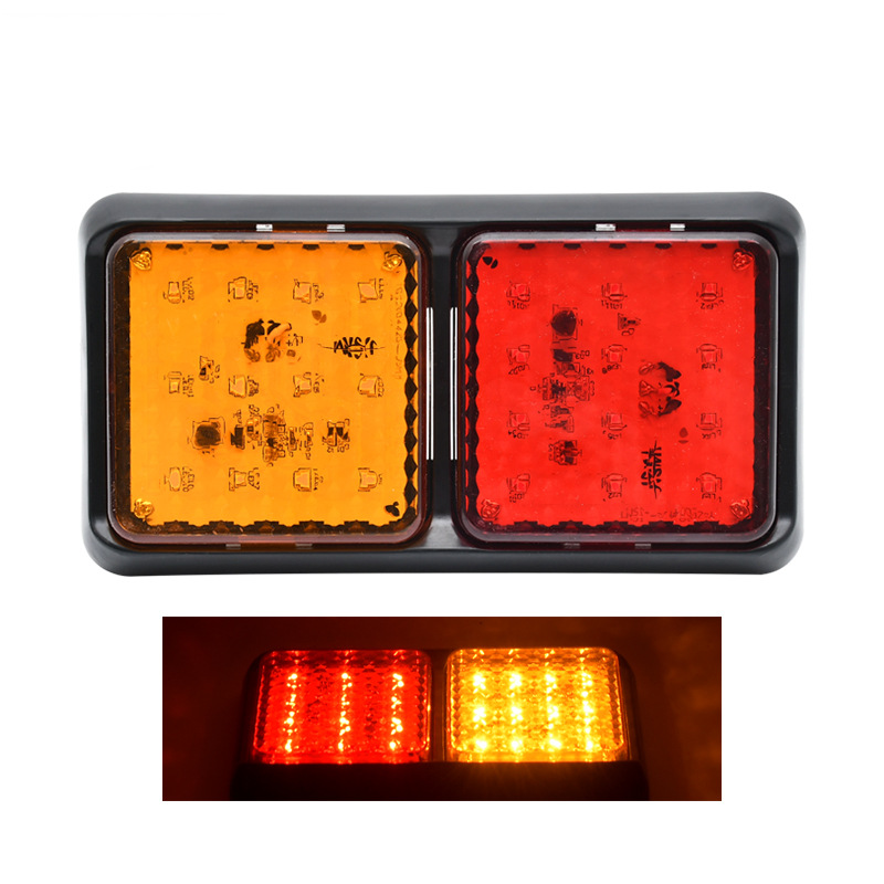 24V 2-Colored Square LED Truck Tail Light YN-TLC106