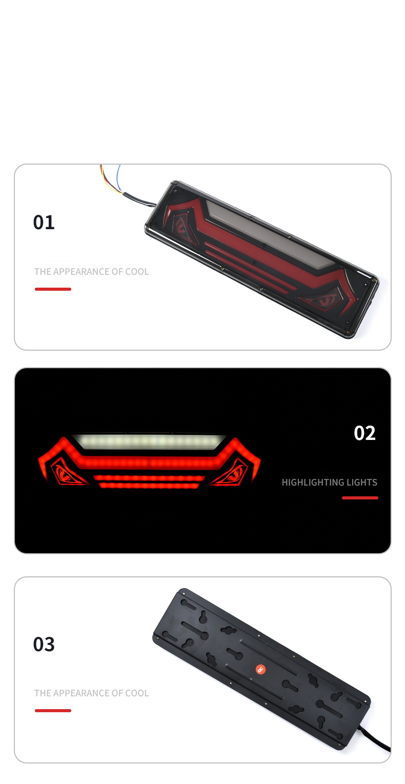 12V/ 24V LED Lion Dance Eye Truck Tail Light YN-TLC155