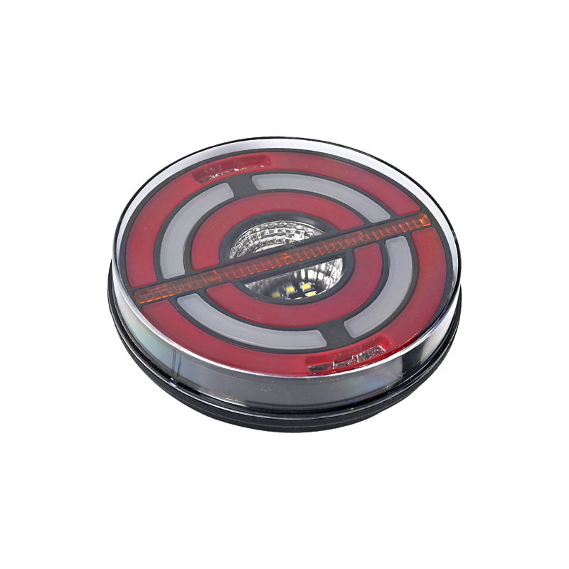 12V/ 24V Flowing Round Hamburger LED Truck Tail Light YN-TLC151