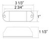 3inch 12v 24v 3LED Truck Tail Lights Bus Van