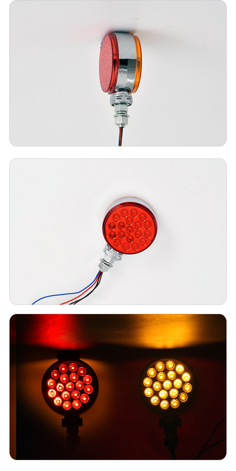 Truck Two-Sided Round Side Light YN-TLC39