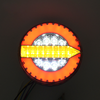 24V LED Flowing Hamburger 4-Inch Round Tail Light YN-TLC140