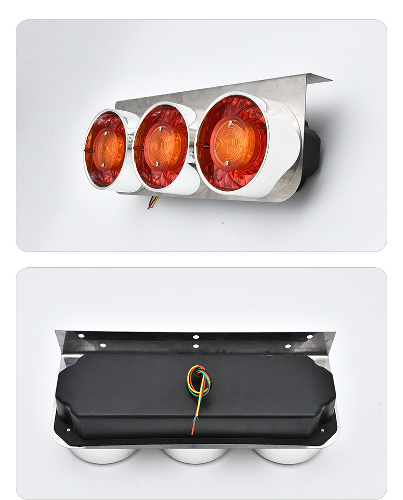24V 3 Round Bulbs Truck Tail Light YN-TLC127