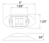 2 Inch Chromed Grommet LED Clearance Light Bus Truck Van