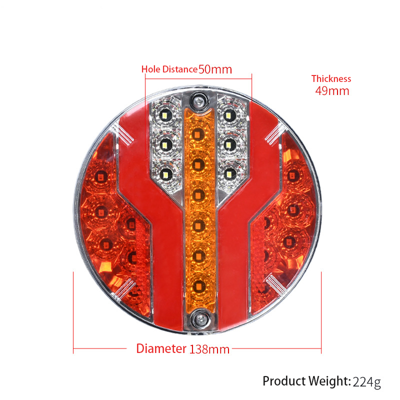 12V/24V Round Flowing LED Truck Side Light YN-SLC113