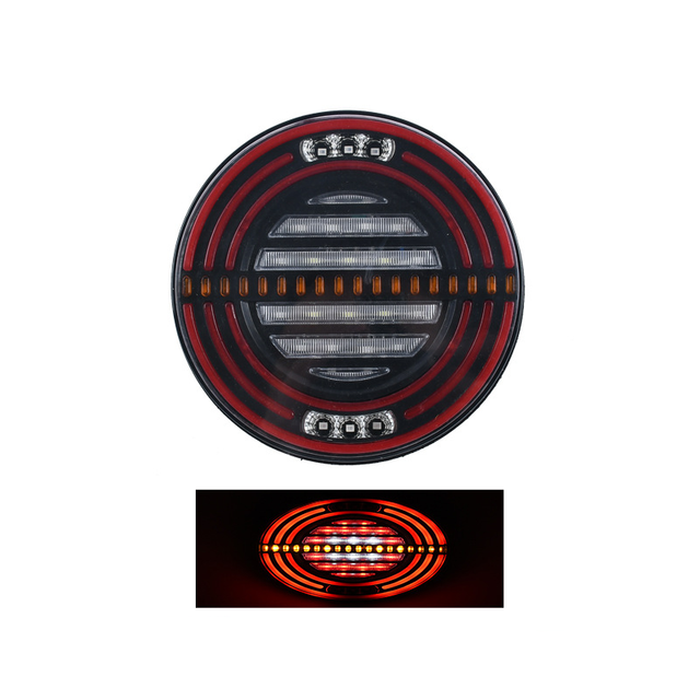12V/24V Round Flowing Guiding LED Truck Tail Light YN-TLC89
