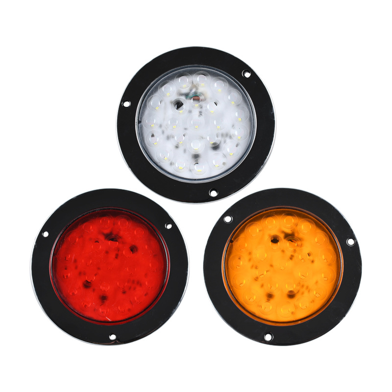Truck 24V 24LED Round Flashing Tail Light YN-TLC60