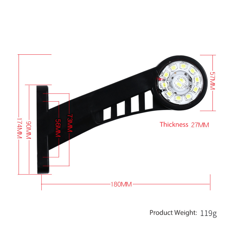 24V 2-Sided LED Truck Side Light YN-SLC101