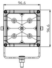 4inch 40W 0.9kg/pcs Square LED Work Light