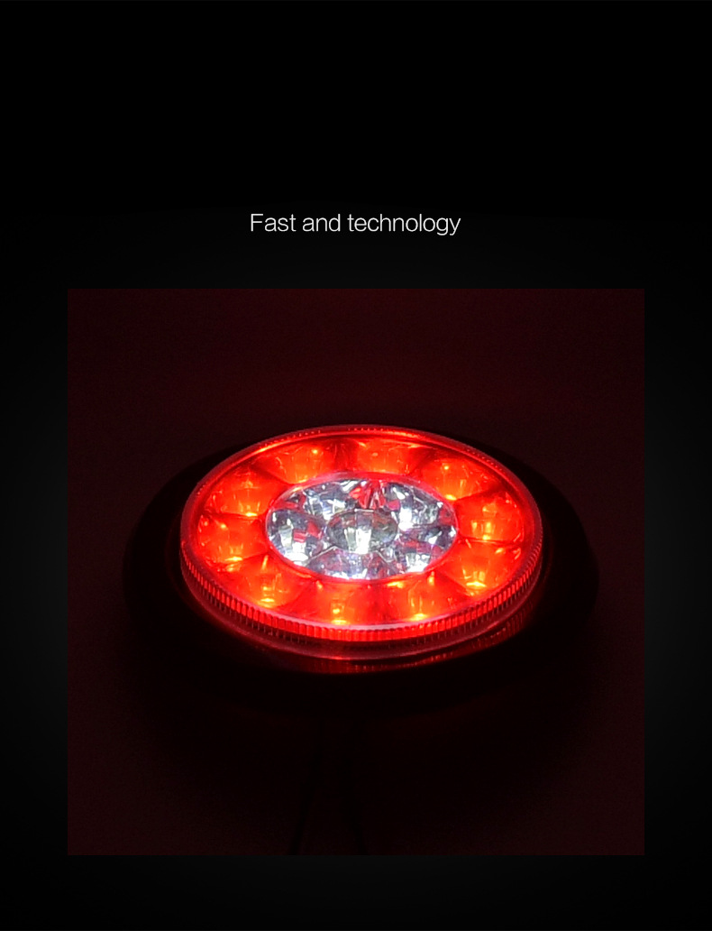 24V LED 2-Color Four In One Tail Light YN-TLC142