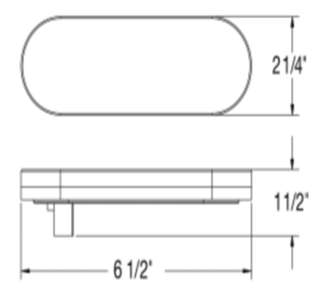 6.5inch 21LED 3030 12v 24V Tail Light Bus Boat