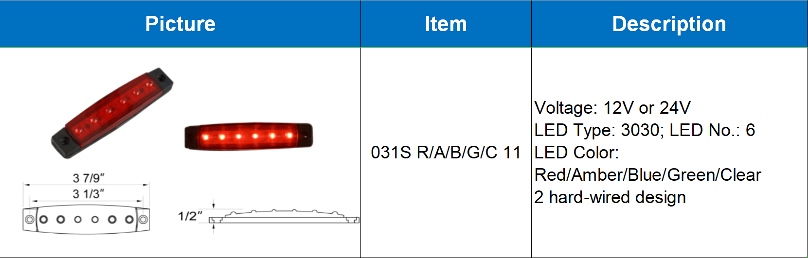 LED clearance marker28-5