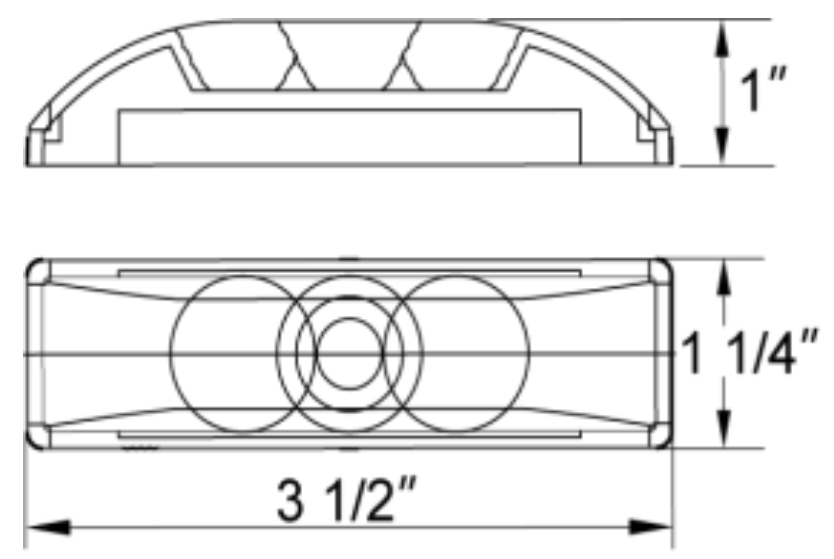 3.5Inch 3LED identification Light UTV Train