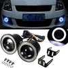 WDL 2.5Inch 15W 12V COB LED Projector Automobile Fog Lamp White Angel Eye Halo Daytime Running Lamp DRL Projector Lamp