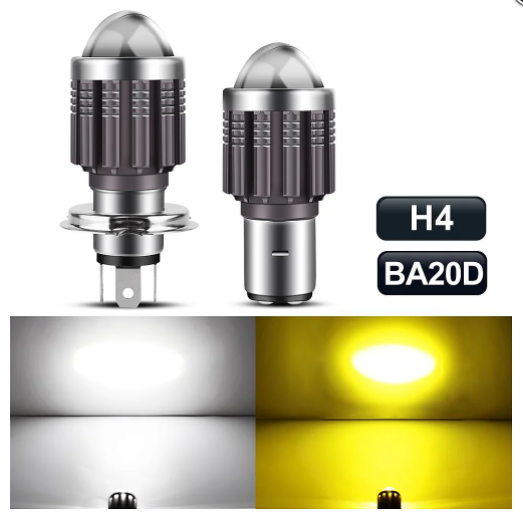 H4 BA20D 12W 9-32V LED Headlamp Fog Lamp Projector Automobiles