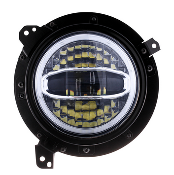 36W 108W 7Inch Round LED Headlights High Low Beam Halo Ring