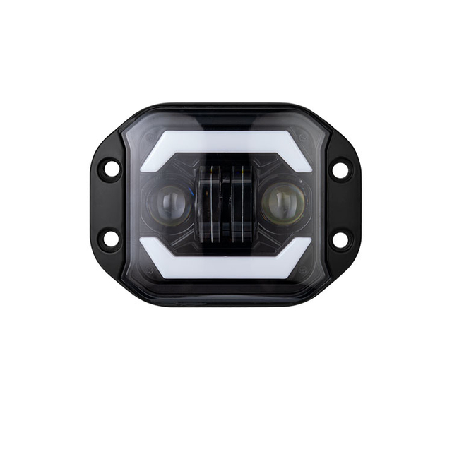 DC12-80V 26W Fog Light Outdoor Low Beam/High Beam+Angel Ring LED Work Light White And Yellow Dual Color+DRL