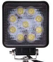 9Leds 27W 4inch Square Work Light