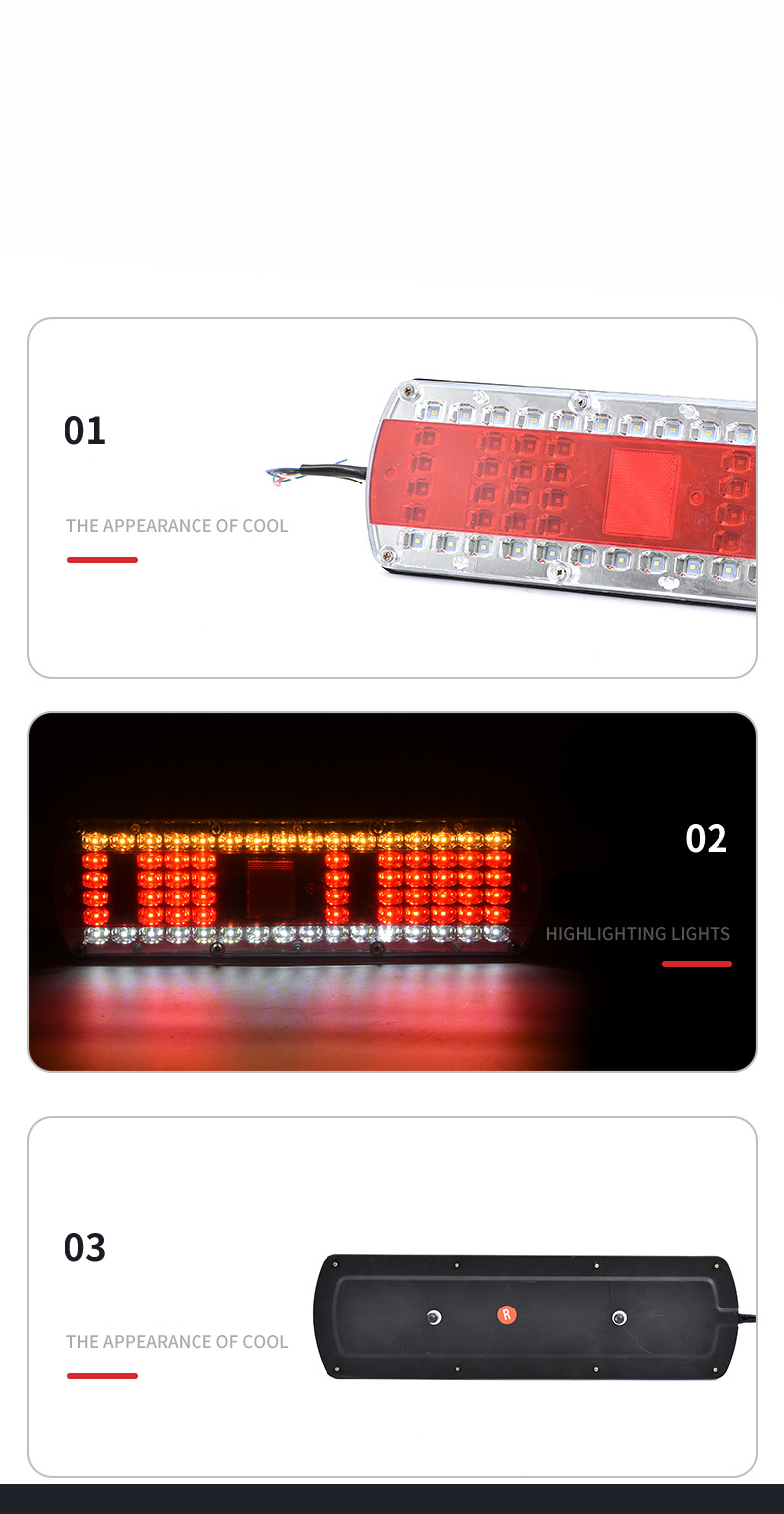 12-24V LED Flowing Turning Truck Tail Light YN-TLC129