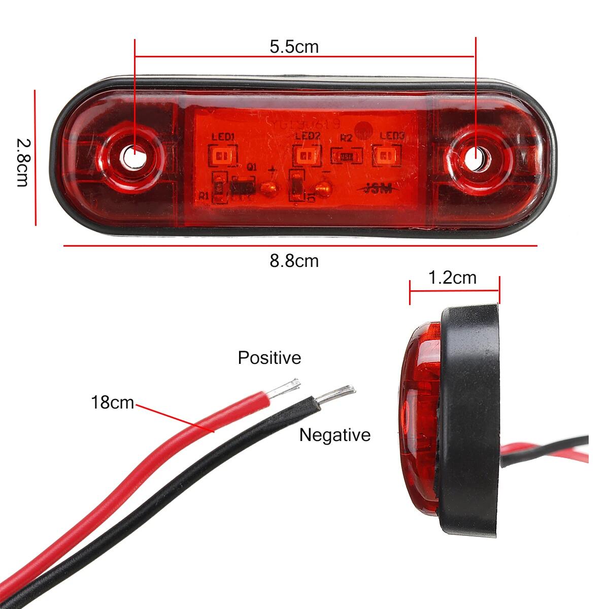 0.6W 12V 24V indicator tail light bus trucks