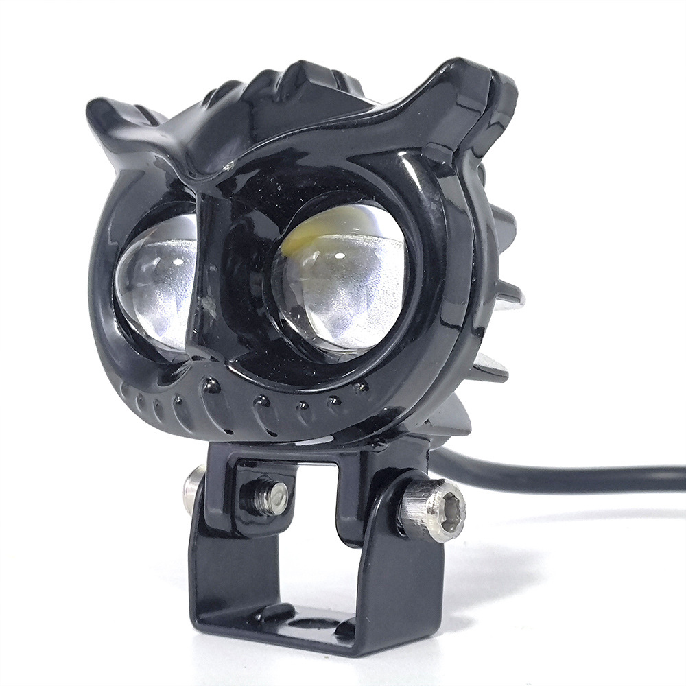 New motorcycle 2.5Inch 25w + 25w LED spotlight Far and near light integrated two-color lamp beads 12V-60V universal