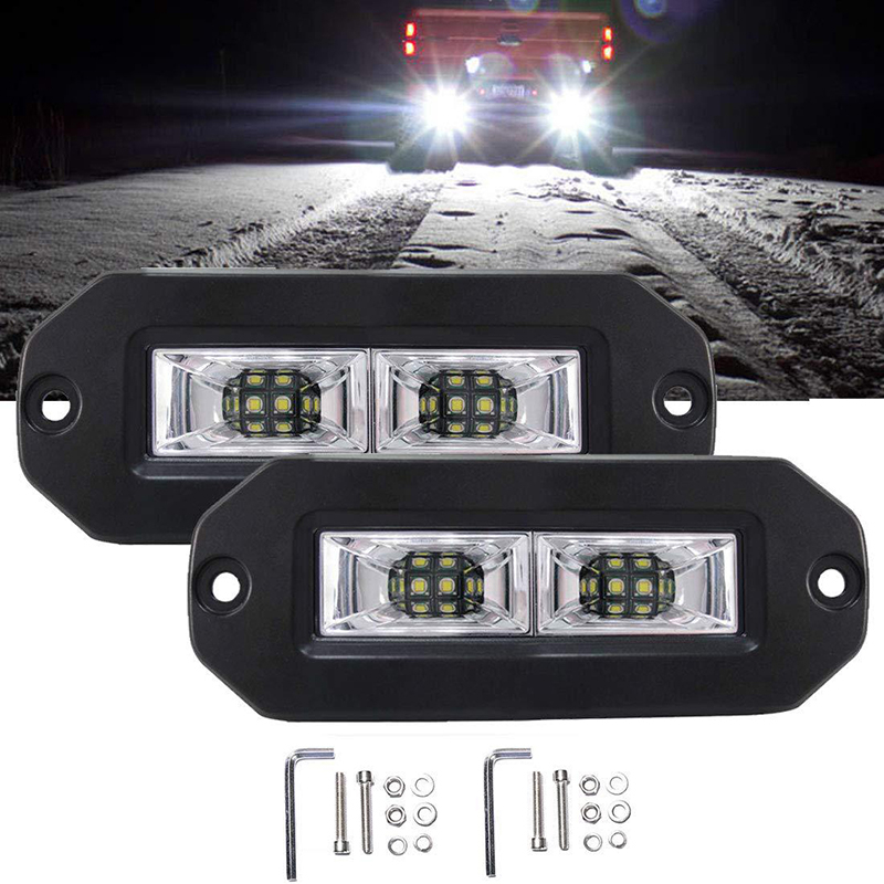 40W 6.7Inch Led Work Lights Truck Tractor Fog Driving Light Off-road Car Flush Mounted