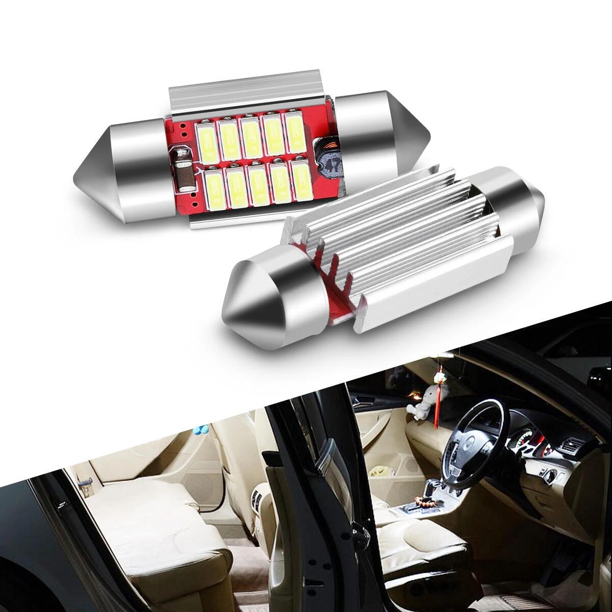 12V 6pcs LED Bulbs Car Interior Dome Map Light 