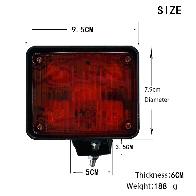 12-24V Flashing LED Fog Light Truck Tail Light YN-TLC118