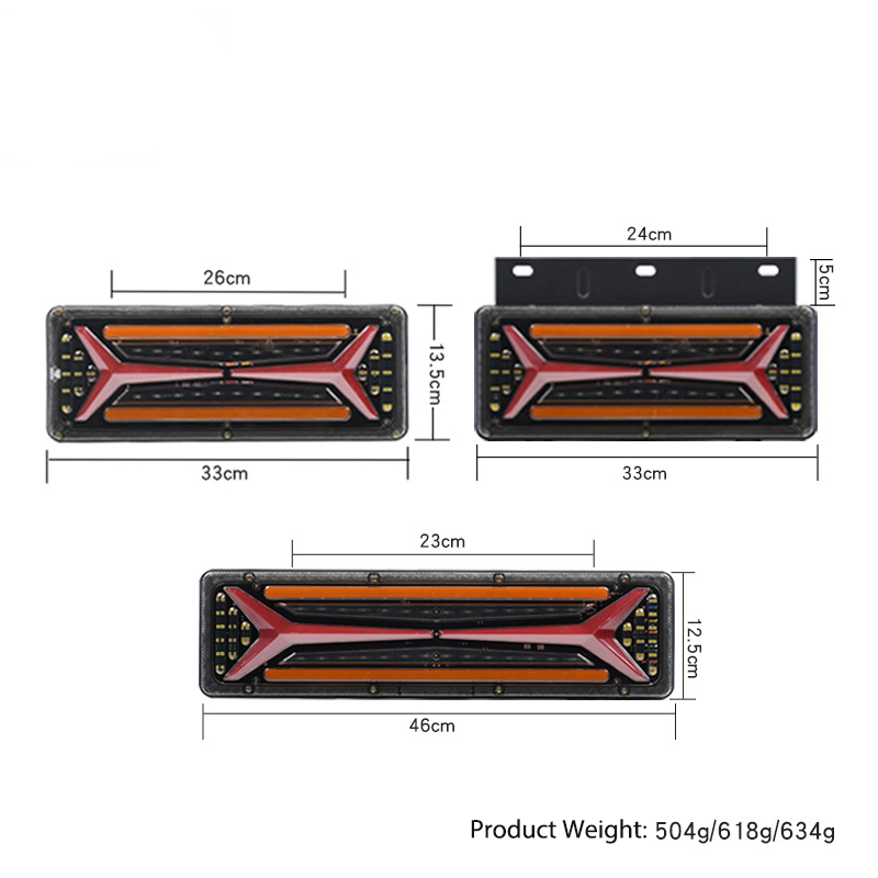 24V Flowing LED Truck Tail Light YN-TLC103