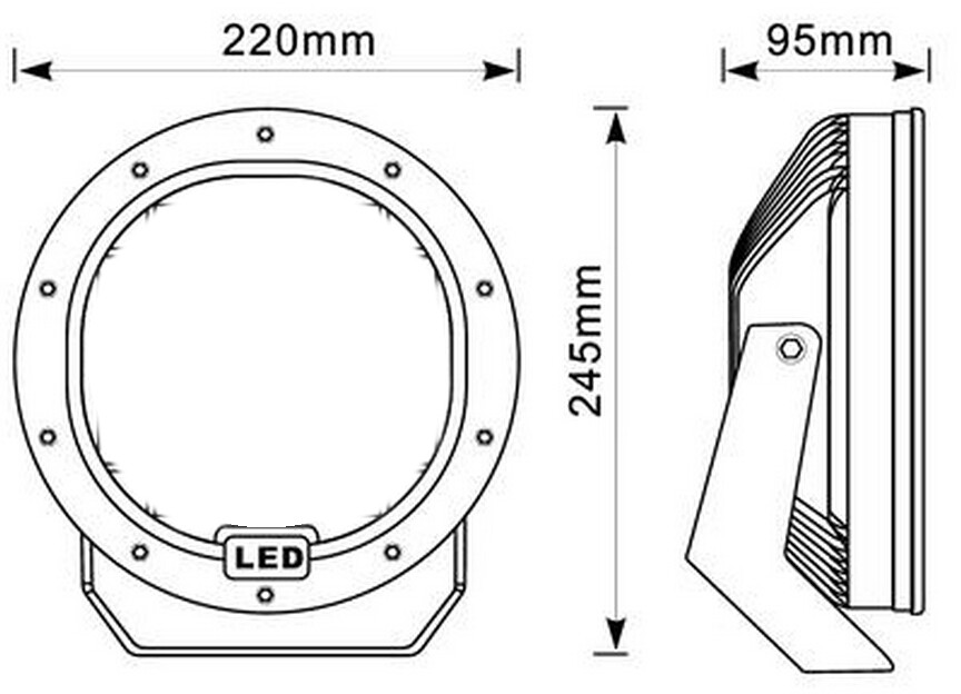 185W 9inch High Lumen LED Work Light 