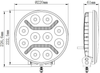 9inch 100w 12-24V Round Work Light DRL