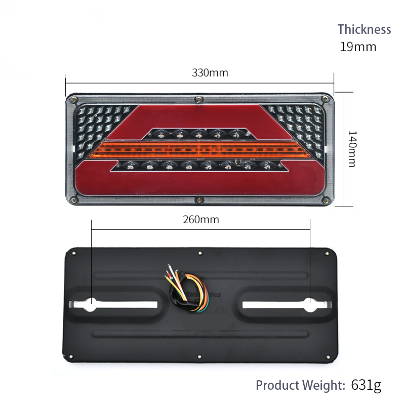 24V LED Turning Flowing Truck Tail Light YN-TLC146