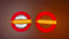 24V LED Flowing Hamburger 4-Inch Round Tail Light YN-TLC140