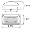 2.88 Inch 3LED 12v 24v Tail Brake Light Forklift 