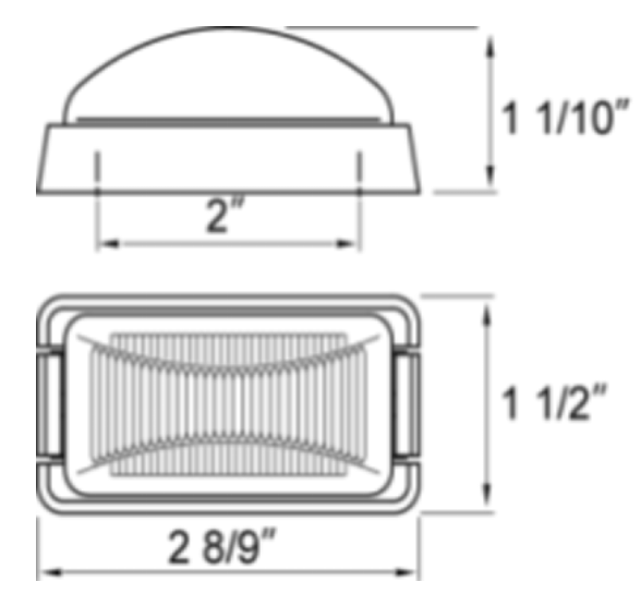 2.88 Inch 3LED 12v 24v Tail Brake Light Forklift 