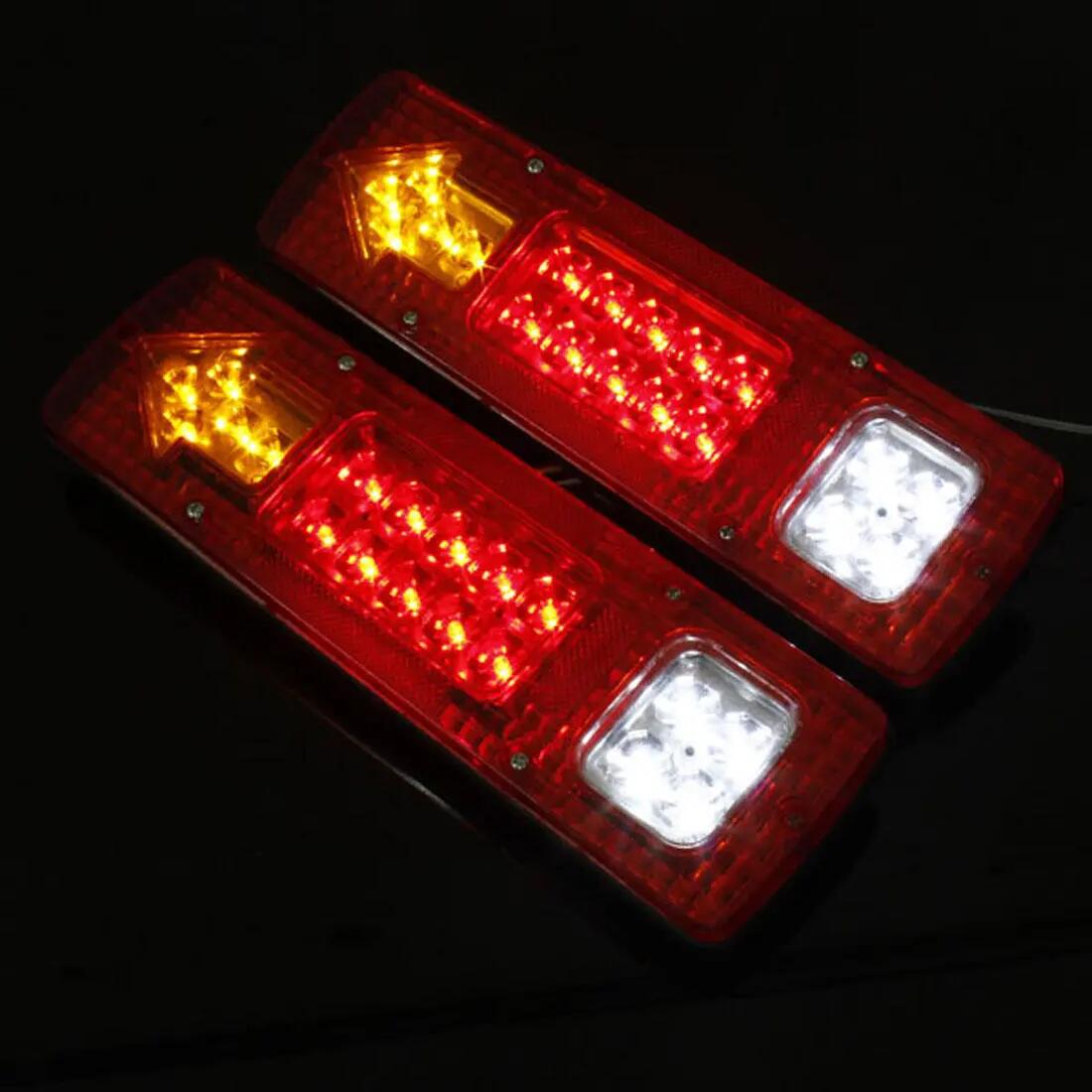 12V 19LED Automobile Truck Tail Lights Yellow Indicator