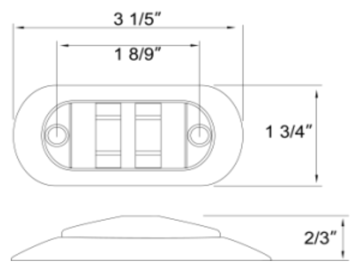 3 Inch IP67 2LED Truck Marker Lights Camper