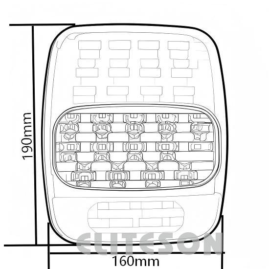 12V or 24V Truck Tail Light YN-VW-2LED