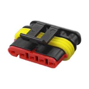 5-Pin Waterproof Automotive Connector Housing, 1.5mm Series Female Receptacle Plug Shell for Car Truck Motorcycle --Female Wire Connector YN-WR-18