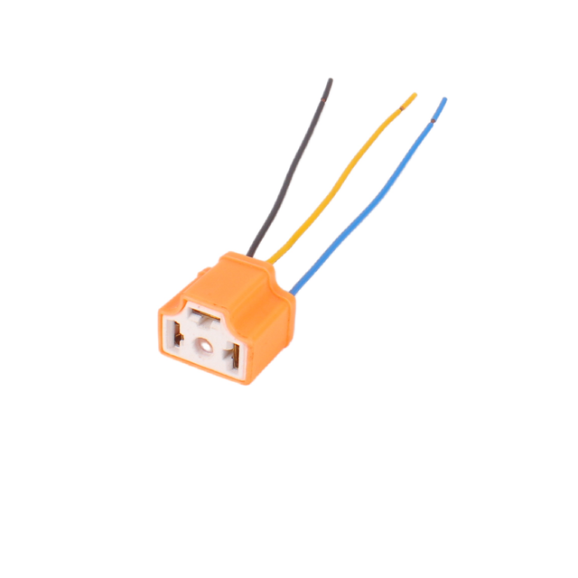 3-Pin Ceramic Relay Socket Harness, Heavy Duty Automotive Relay Connector with Wire Pigtail, 12V/24V Wire Connector YN-WR-14