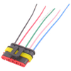 6-Pin Waterproof Automotive Electrical Connector with Wire Pigtail, Quick Disconnect Plug Socket for Car Truck Motorcycle Wire Connector YN-WR-26