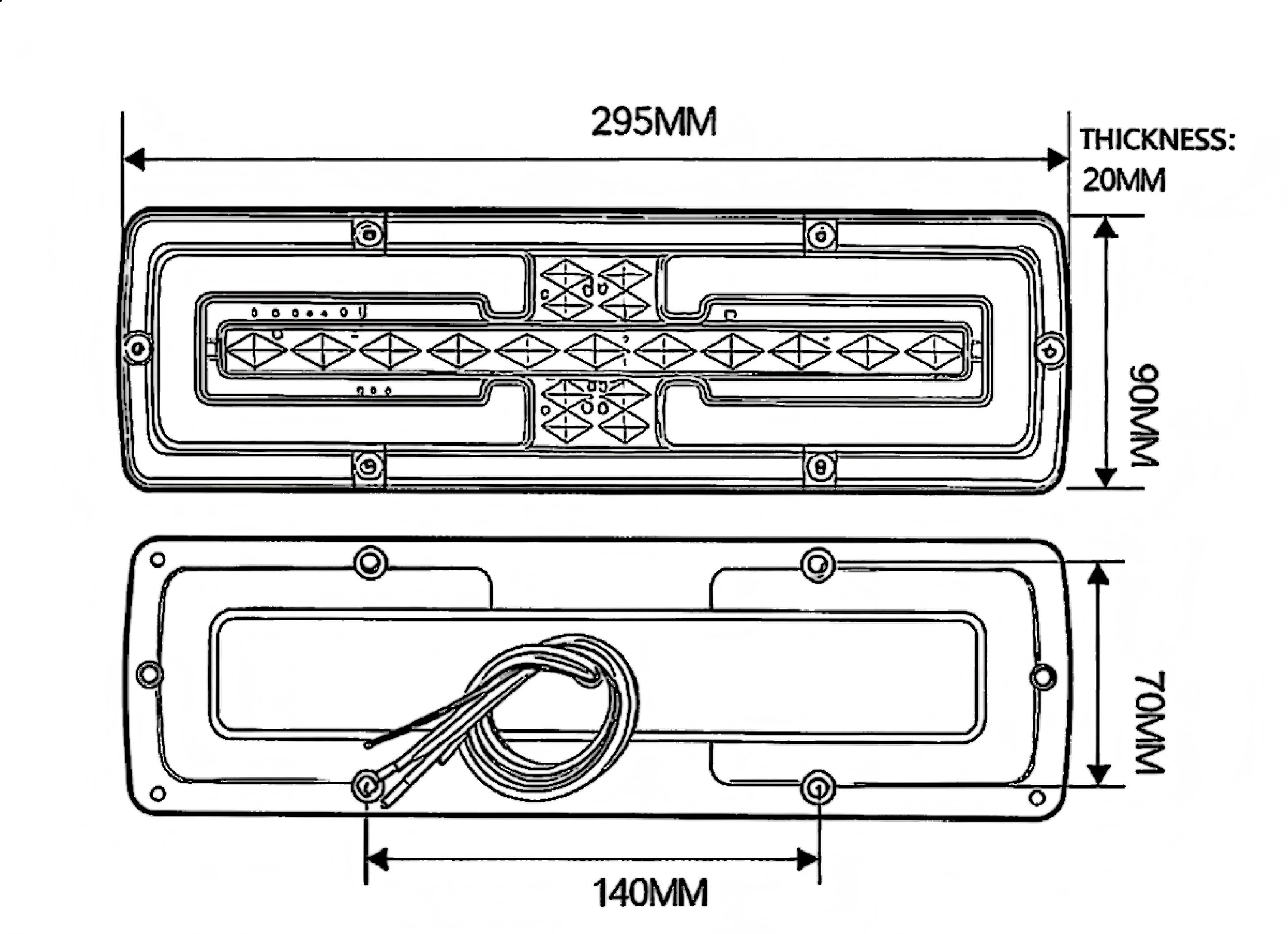 12V or 24V Truck Tail Light YN-WL-65