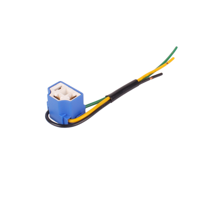 3-Pin Ceramic Relay Socket Harness, Heavy Duty Automotive Relay Connector with Wire Pigtail, 12V/24V Wire Connector YN-WR-13