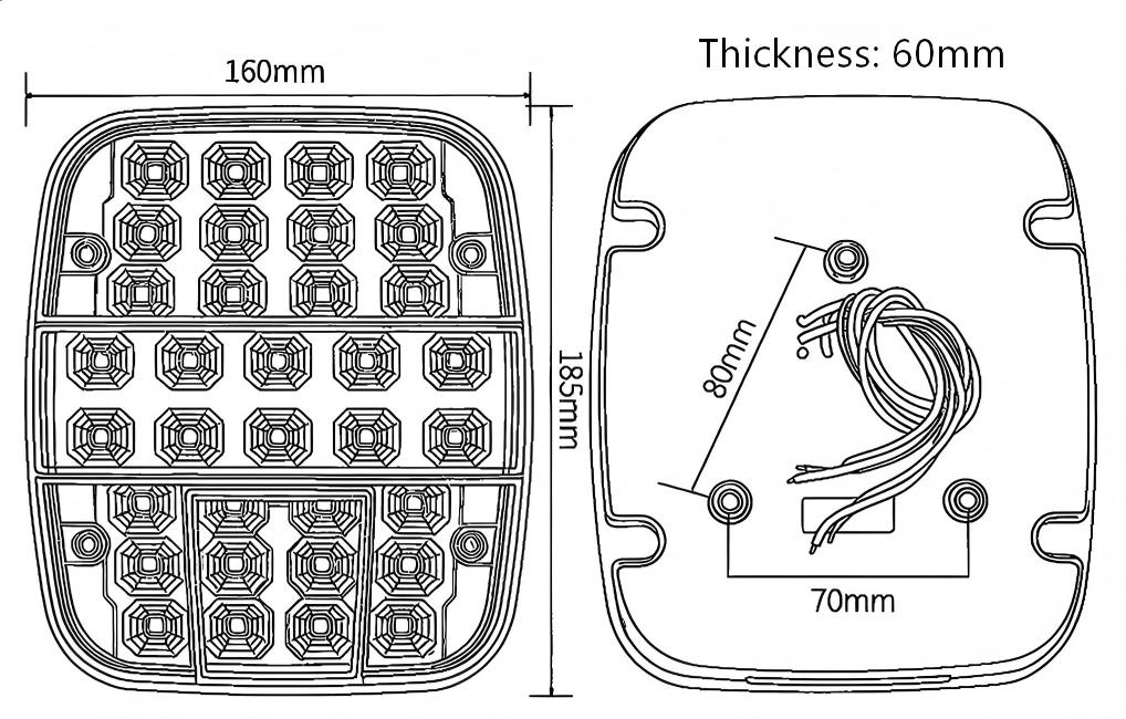 12-24V Truck Tail Light YN-WL-321