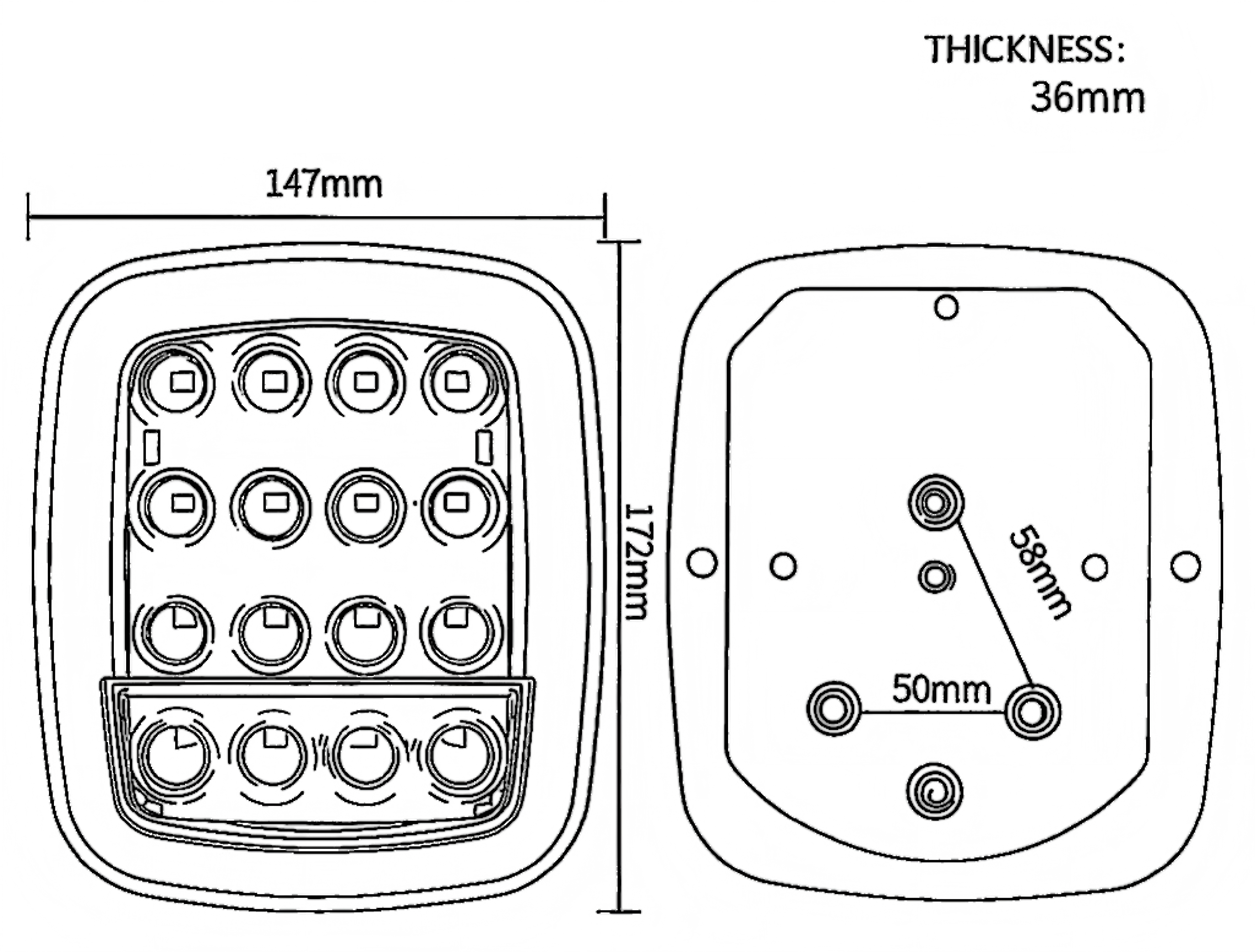 12V or 24V Truck Tail Light YN-WL-340