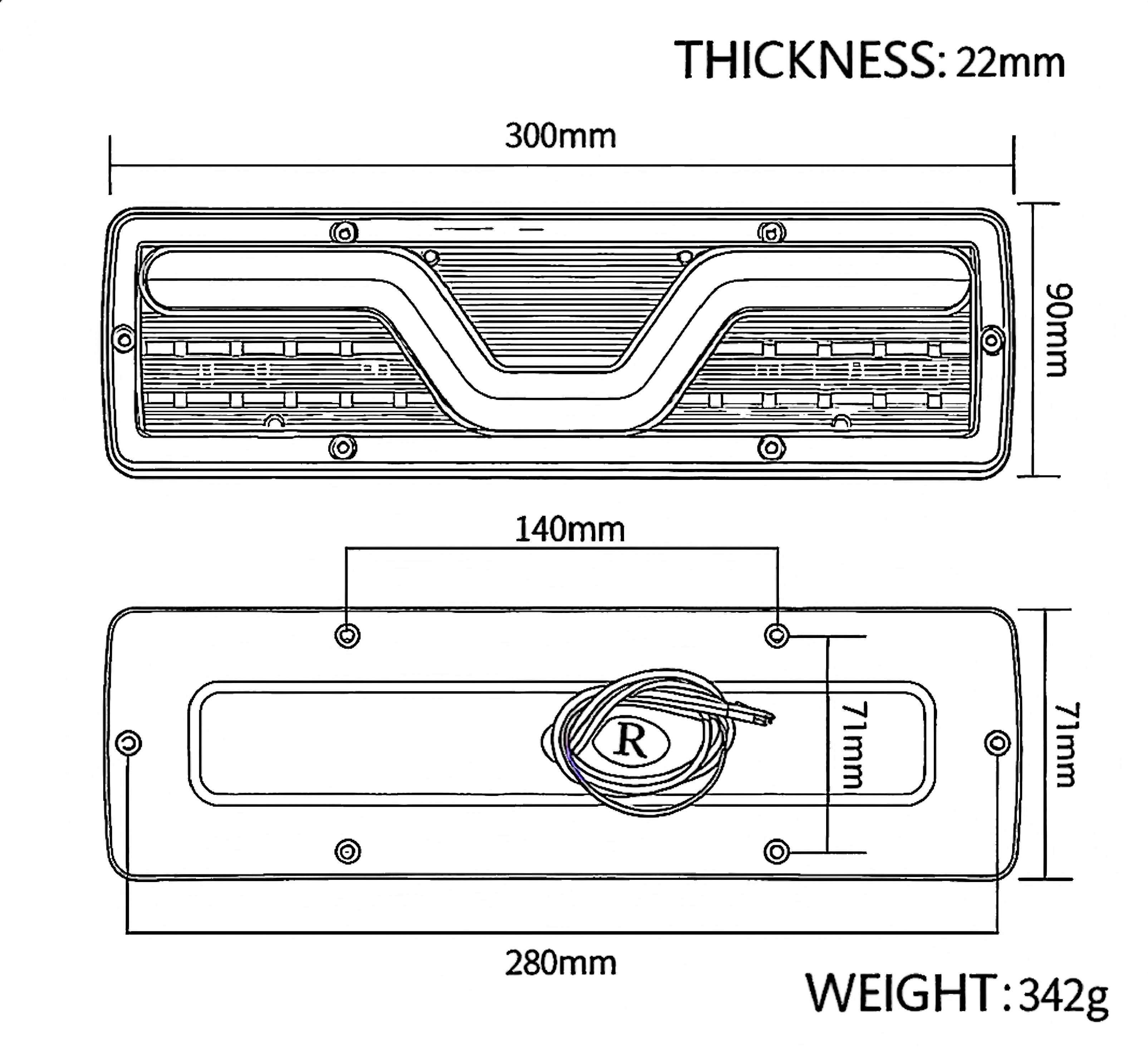 12V or 24V Truck Tail Light YN-WL-37