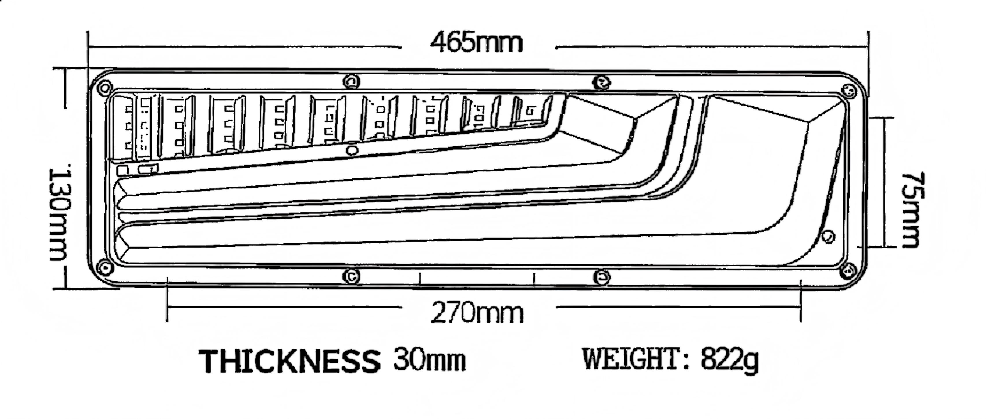 12V or 24V Truck Tail Light YN-WL-58
