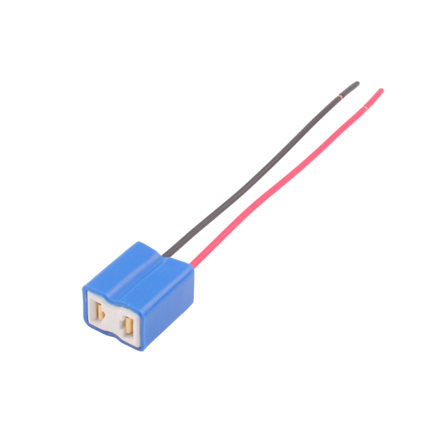 2-Pin Ceramic Relay Socket Harness, Heavy Duty Automotive Relay Connector with Wire Pigtail, 12V/24V Wire Connector YN-WR-9